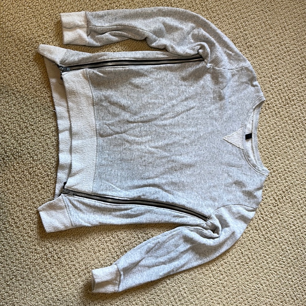 Grey terry sweater